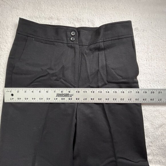 Pendleton Women’s Black Virgin Wool Dress Pants 6 Wide-Leg Flat Front Classic - Picture 7 of 12